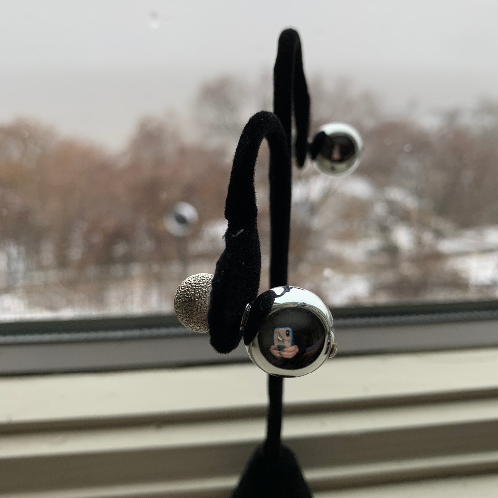 NWOT Double-sided Silver Earrings